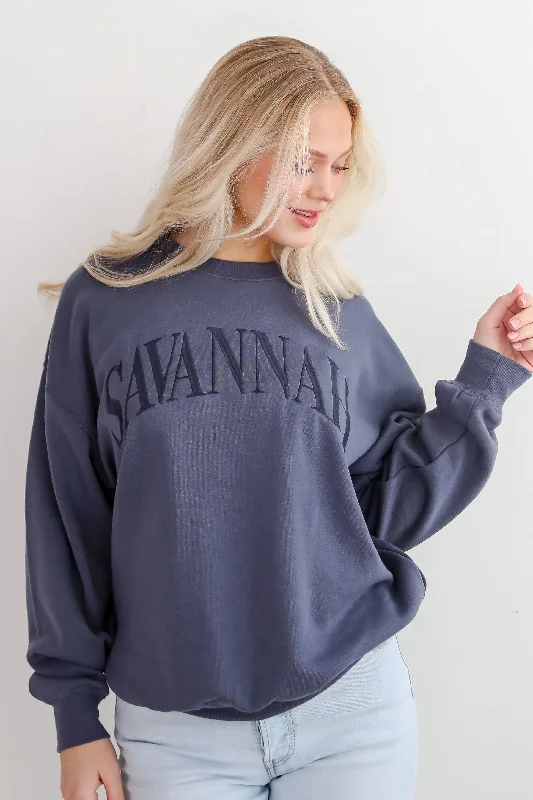 Day To Night Styles Savannah Embroidered Sweatshirt