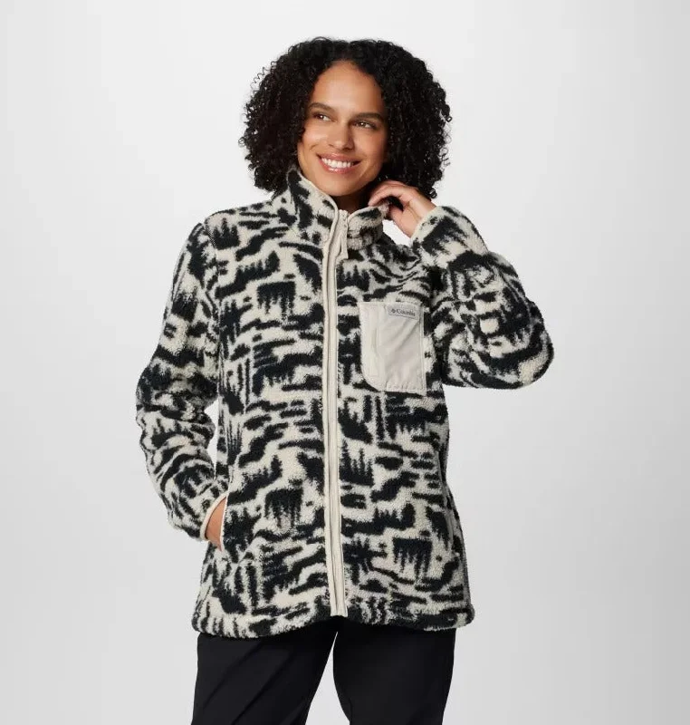 Fashion-Forward Women's West Bend Print Full Zip Fleece Jacket