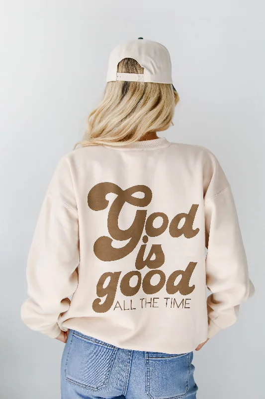 Style Your Wardrobe Cream God is Good All The Time Sweatshirt