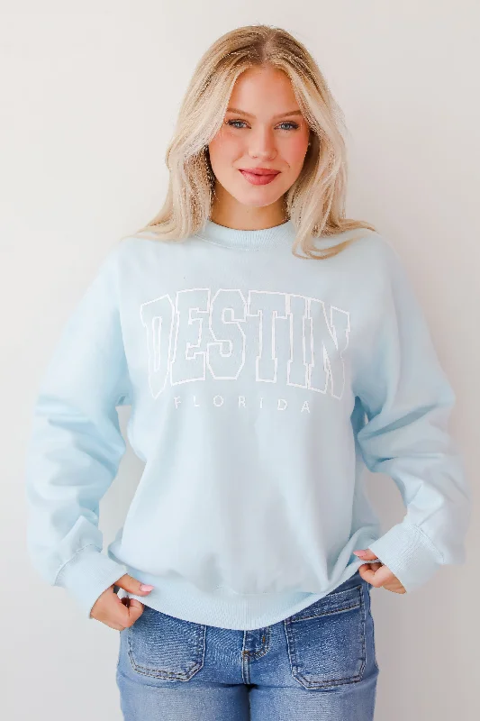 Unleash Your Fashion Light Blue Destin Florida Sweatshirt