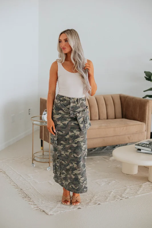 New Season Fashion Preview Sale Peyton Hidden Denim Skirt - Camouflage