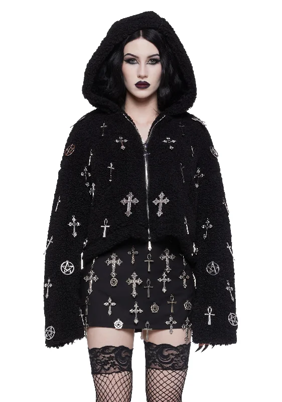 Gift Ideas Idol Worship Hooded Sherpa Jacket