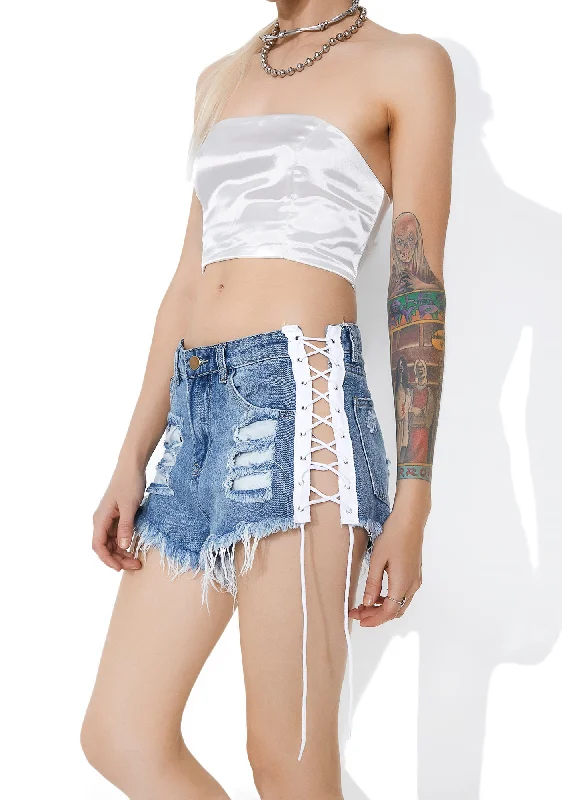 Graceful Movement Got Moves Lace-Up Shorts