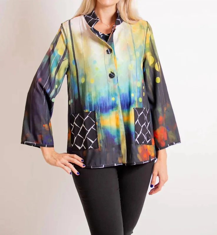 Y2K Nostalgic Fashion Look Call Your Name Reversible Jacket In Multi-Colored