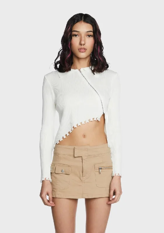 Classic Charm Holy Totally Uninterested Cropped Sweater