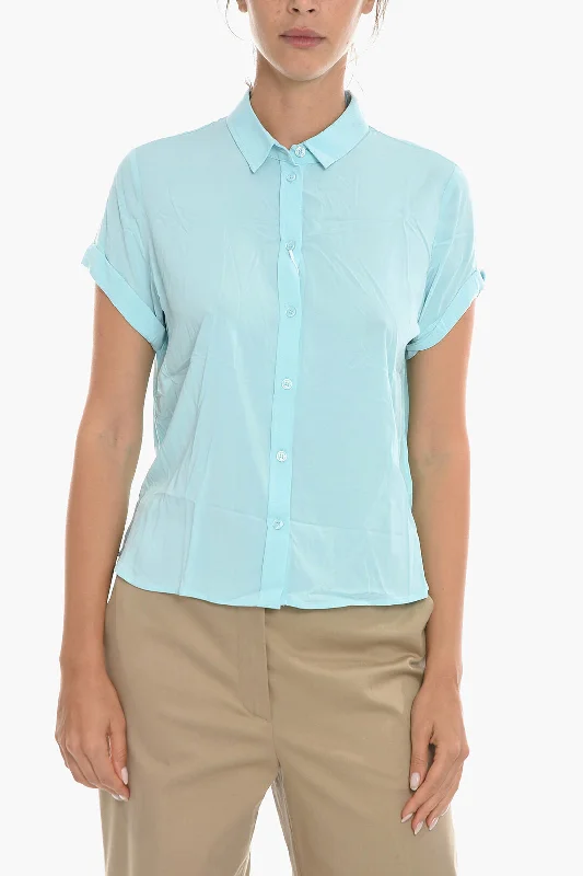 Enjoy Discount Samsoe Samsoe Solid Color MAJAN Shirt with Short Sleeve