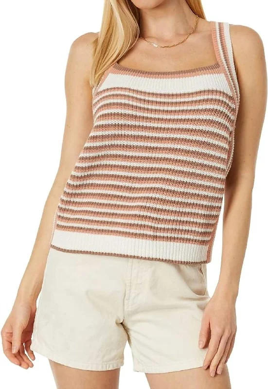 Trend Alert Enzo Sweater Tank In Sunset Stripe