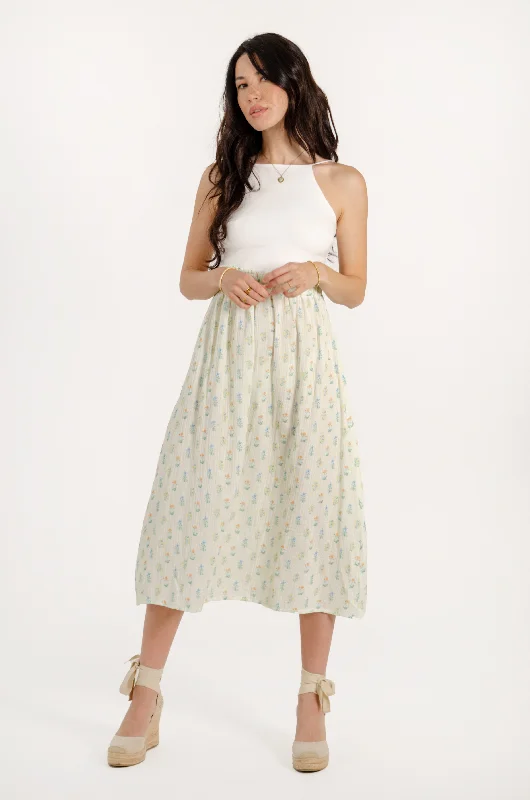 Y2K Nostalgic Fashion Look SARA SKIRT // YELLOW STRIPES