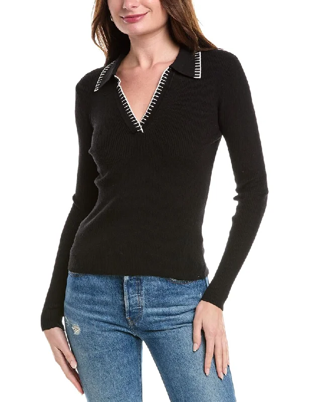 Additional Time-Limited Offers T Tahari Polo Collar Sweater