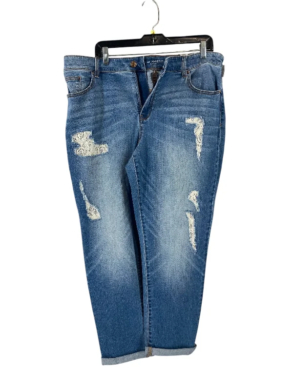 Sleek Design Jeans Cropped By Chicos In Blue Denim