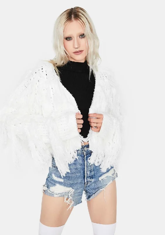 Buy More, Save More Pure Posh Please Shaggy Cropped Cardigan