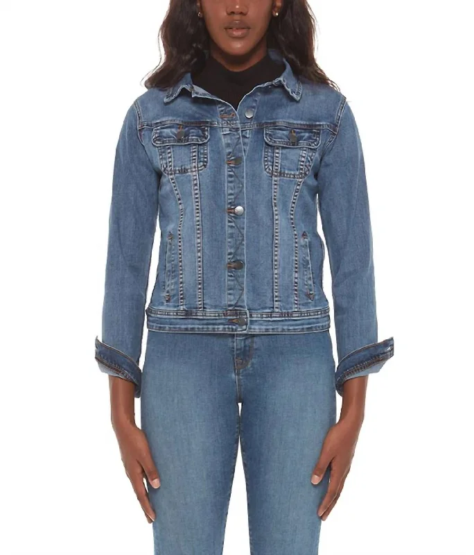 Absurdly Cheap Sale Gabriella Classic Denim Jacket In Stone Blue