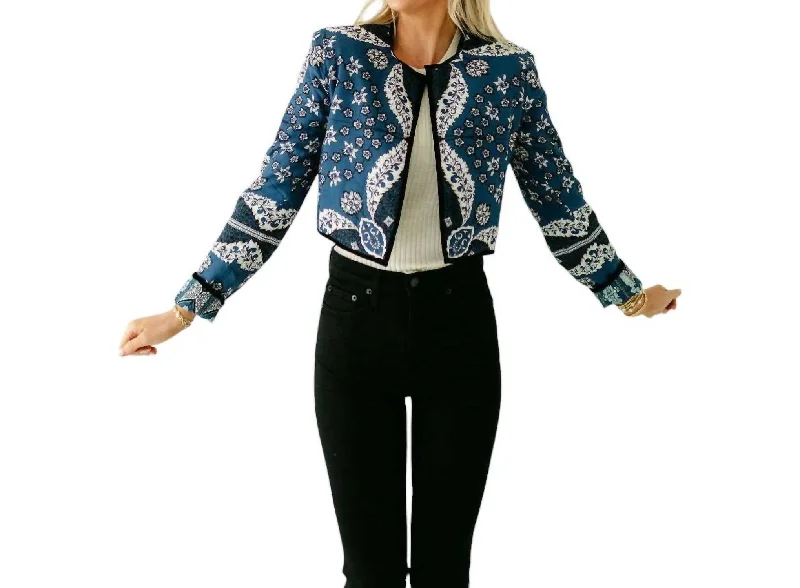 Coastal Beach - Inspired Style Joan Reversible Jacket In Blue