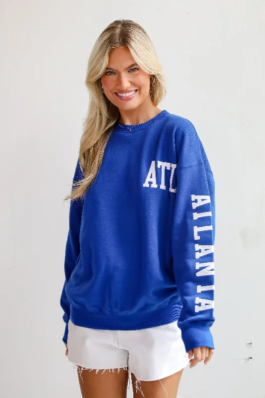 Trend Alert Royal Blue ATL Embroidered Sweatshirt