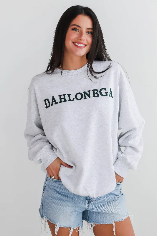 Flowing Silhouette Heather Grey Dahlonega Embroidered Sweatshirt