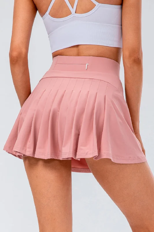 Seasonal Trend Hot Girl High Waist Pleated Active Lined Skirt