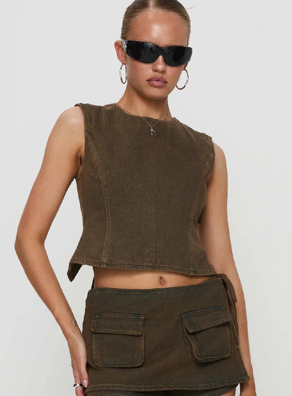 Hot Styles Countryside Top Petrol
