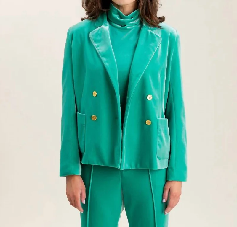 Fashion Forward Femme Steph Blazer In Dynasty Green