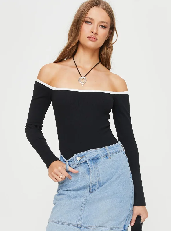 Exclusive Sale Jacinto Off The Shoulder Bodysuit Black