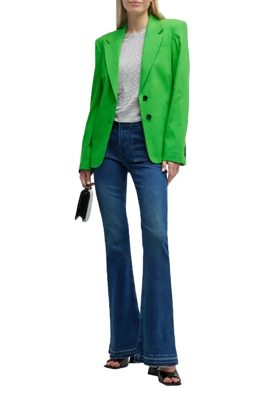 Pastel Styles The Femme Blazer In Bright Peridot