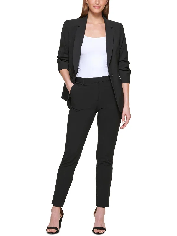 Your Timeless Wardrobe Awaits Womens Collar Polyester One-Button Blazer