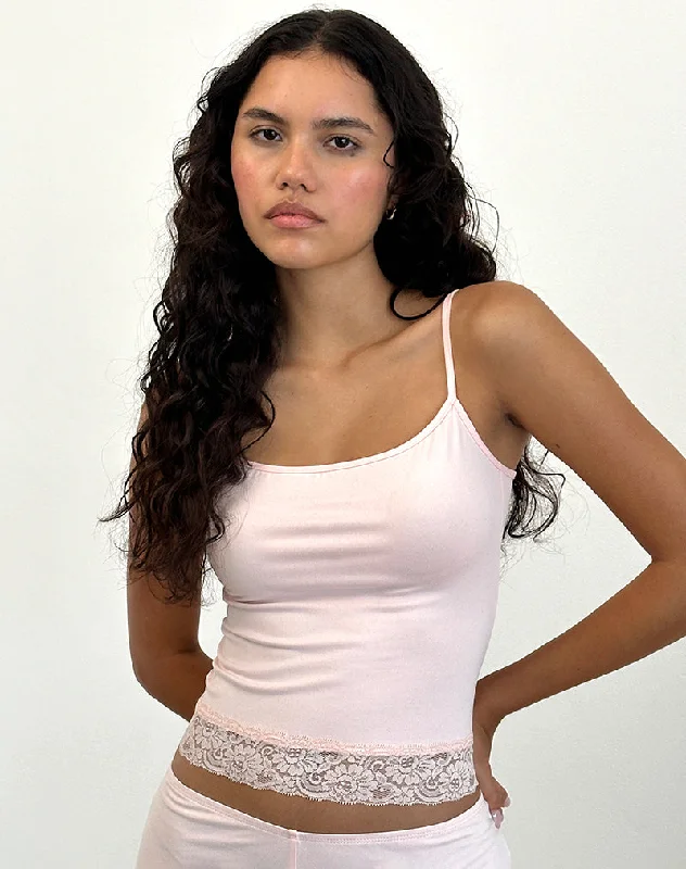 Elegant Details Vikha Vest Top in Soft Jersey Pink