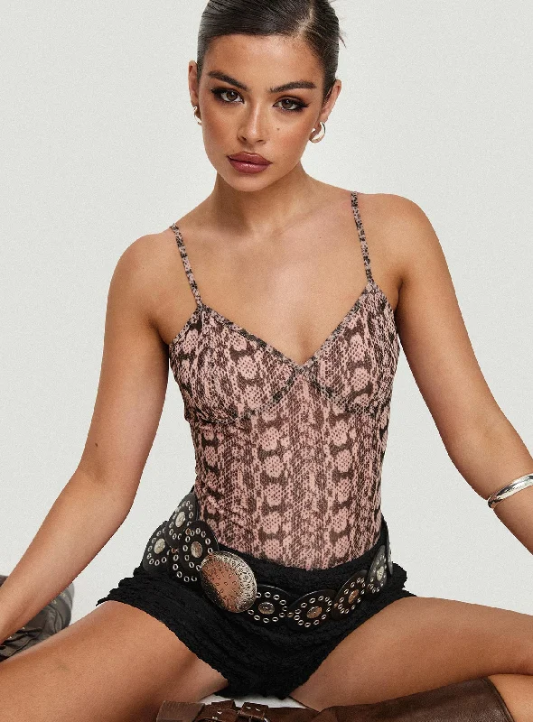 New Styles Just In Elixia Bodysuit Snake