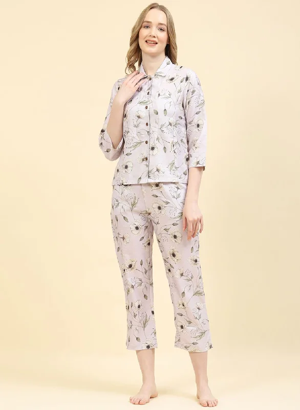 Chic & Cozy Collection Women Pink Printed CoordiNAte Set
