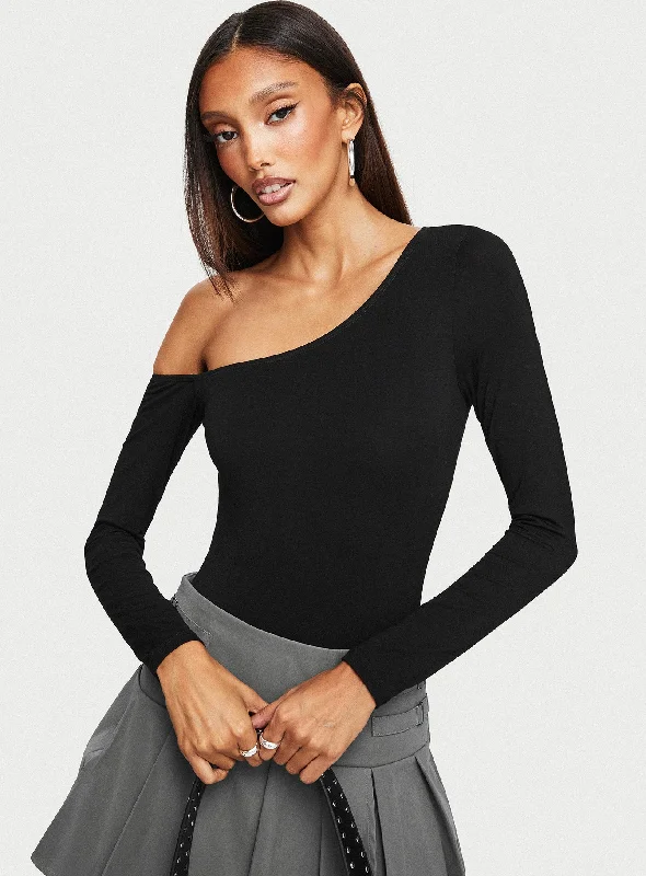 Urban Femme Streetwear Fruelle Off The Shoulder Bodysuit Black