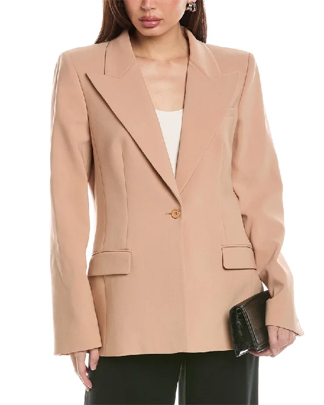 Budget Friendly Michael Kors Collection Pebble Crepe Wool-Blend Blazer