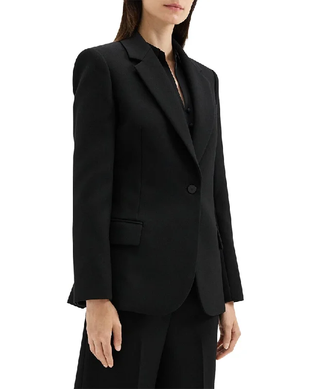 Massive Selection Sale Theory Wool-Blend Fitted Blazer