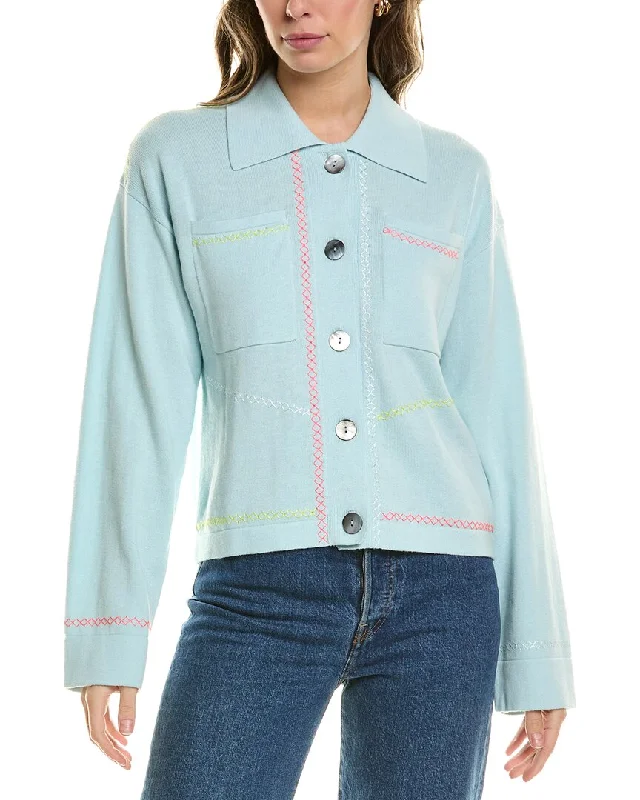 Designer Wear On Sale WISPR Winnie Silk-Blend Shacket