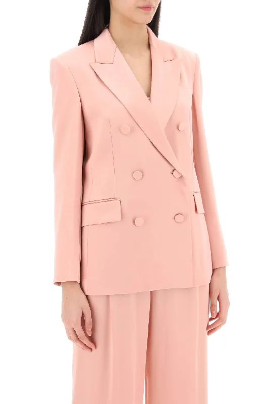 Flash Sale, Don't Miss Max Mara Studio Teiera Satin Double-Breasted Blazer