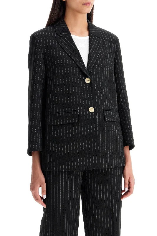 Daily Deals Ganni Striped Boxy Blazer