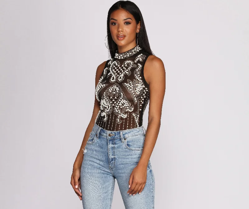 Wardrobe Essentials Pearl Ambition Sleeveless Bodysuit
