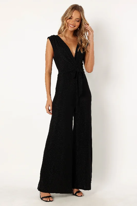 Signature Style Essentials Nora Wide Leg Jumpsuit - Black