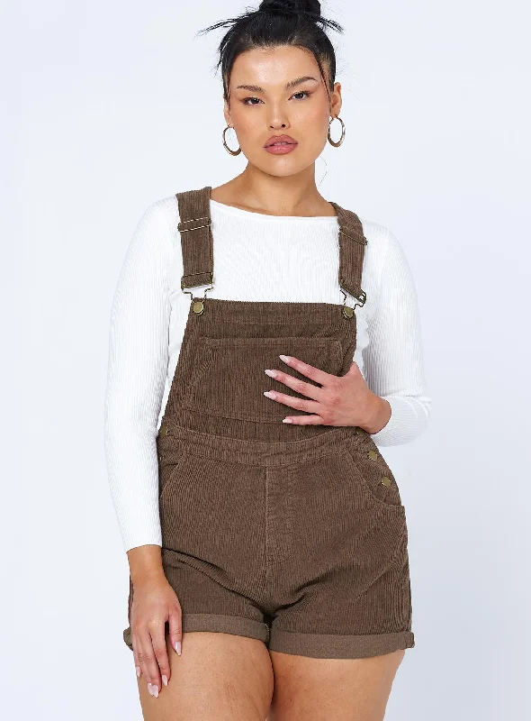 Wardrobe Upgrade Kacey Overalls Brown