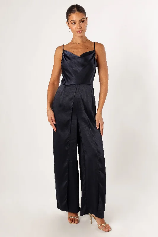 Season Transition Versatile Wear Clearance Henry Jumpsuit - Navy