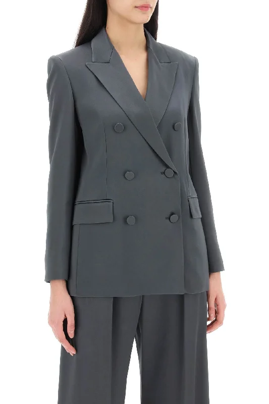 Absurdly Cheap Sale Max Mara Studio Teiera Satin Double-Breasted Blazer