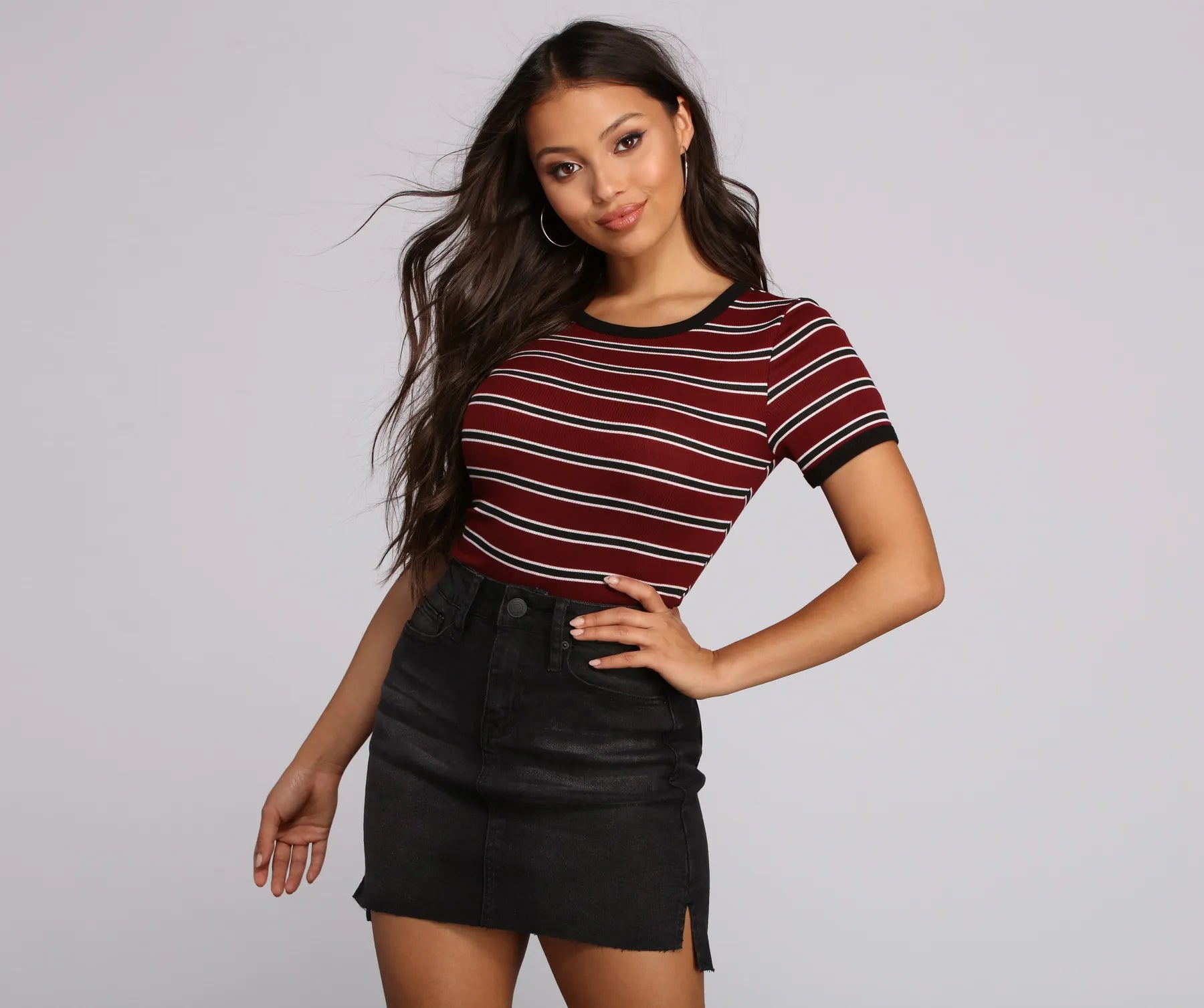 New Arrivals Sass It Up In Stripes Bodysuit