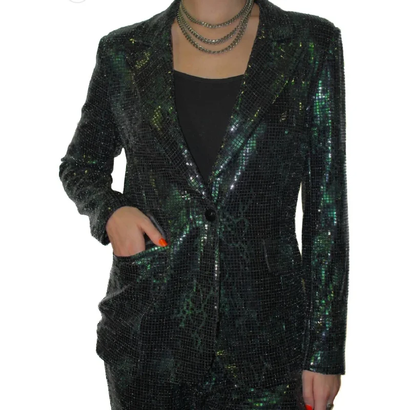 Evening Looks Emerald Glamour Blazer In Emerald Green