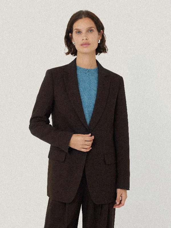 Fresh Styles, Fresh Deals Knox Crosshatch Blazer | Brown