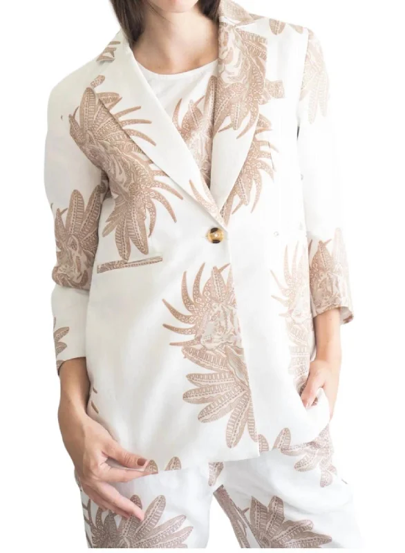 Fashion Sale Greek Blazer In Tiger White