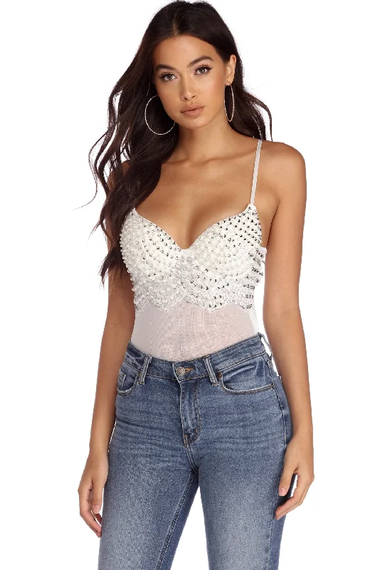 All Season Fashion Collection Diamonds & Pearls Bodysuit