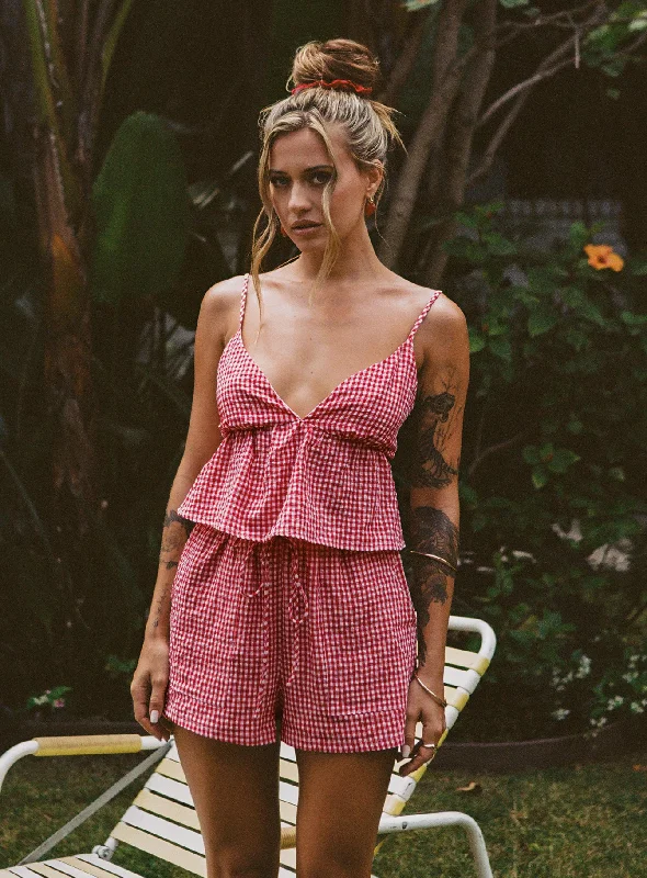 Seasonal Fashion Lille Set Red Gingham