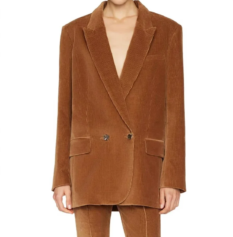 Quality Wear Di Cord Jacket In Camel