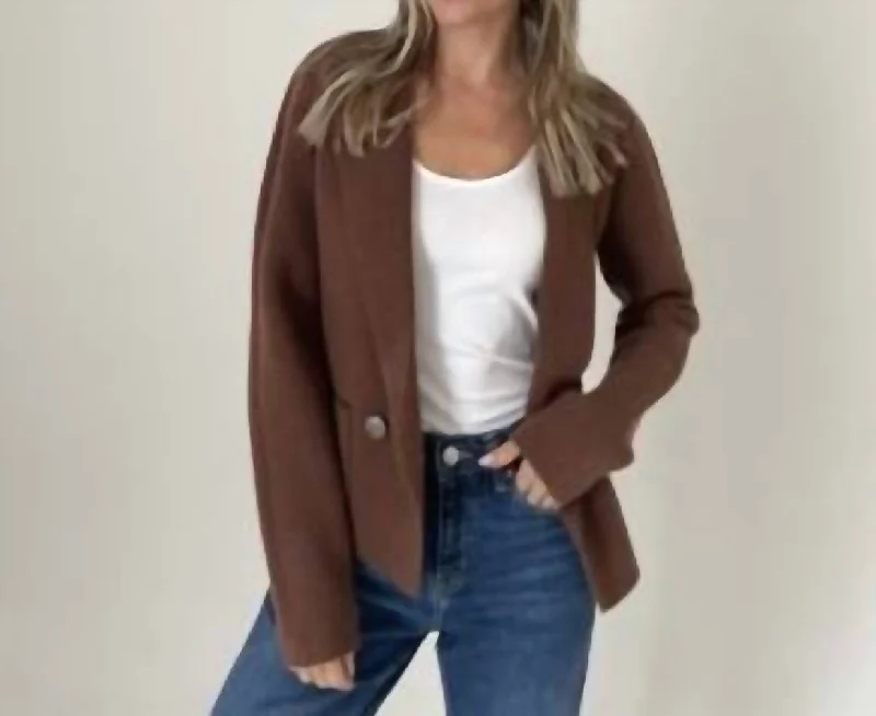 Style Redefined Heller Blazer In Brown