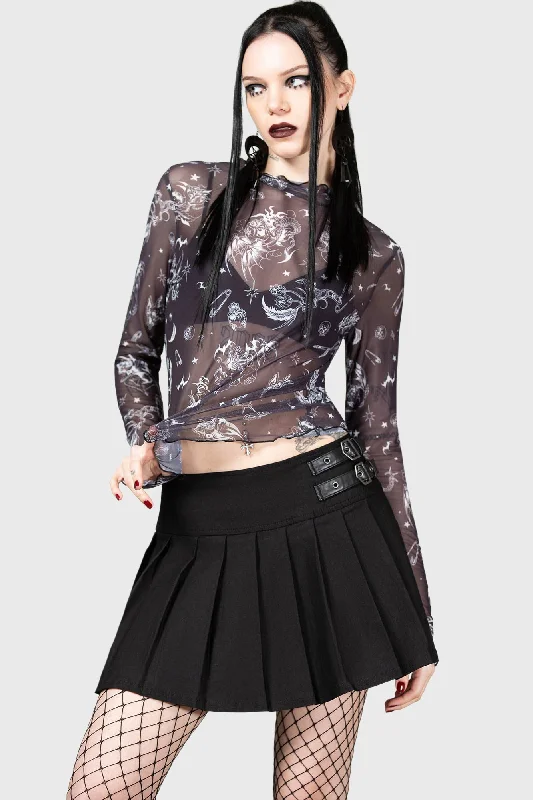Seasonal Trend Dazed Skull Crop Top