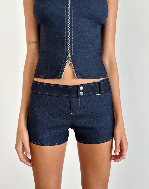 Romantic Date - Night Ensemble Jarli Hot Pants in Chambray Denim