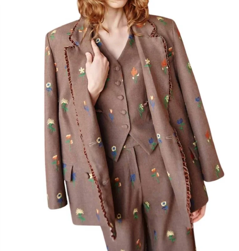 Effortless Chic Apparel Chesnut Jacket In Brown